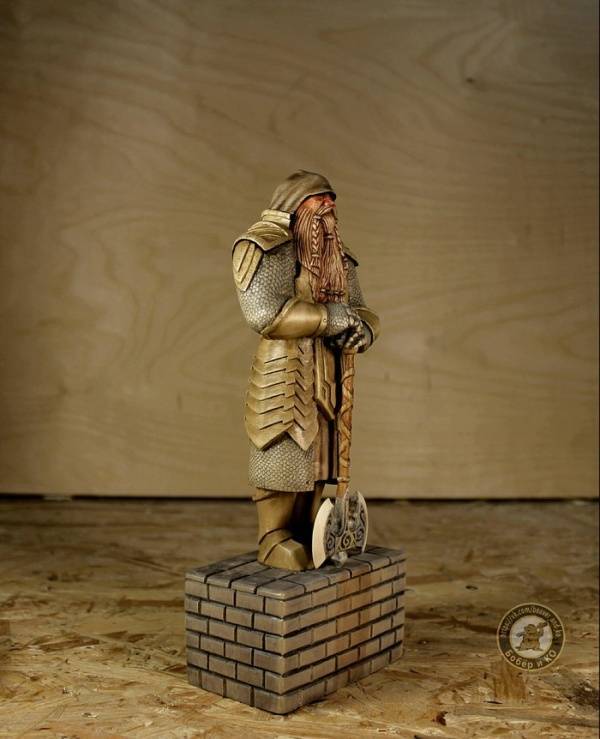 A Magnificent Wooden Dwarf Statue