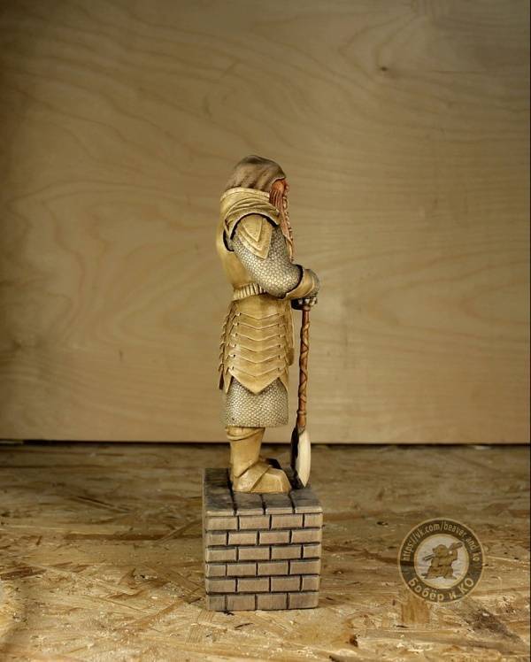 A Magnificent Wooden Dwarf Statue