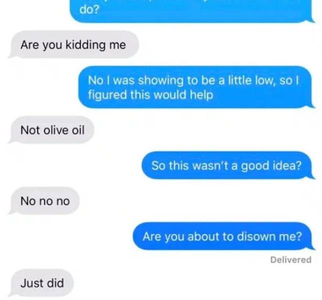 Tell Your Dad You Poured Olive Oil Into Your Car