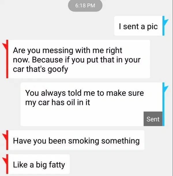 Tell Your Dad You Poured Olive Oil Into Your Car