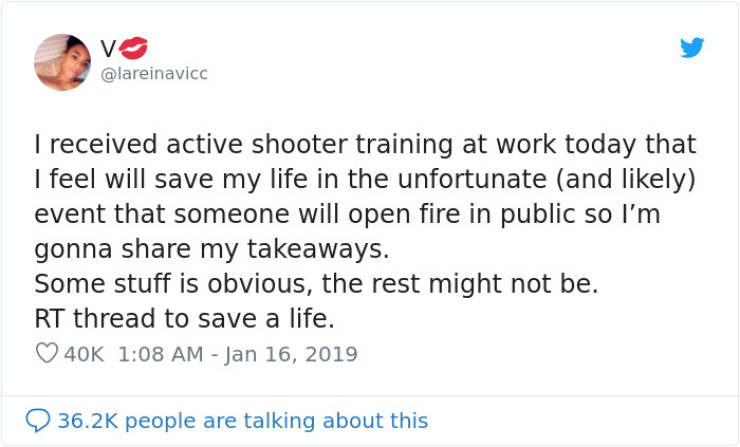 Teacher Shares What You Need To Do If An Active Shooter Is Nearby