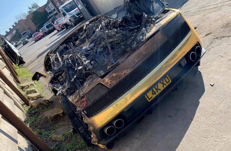 When Your Precious Gold Lamborghini Goes Up In Flames