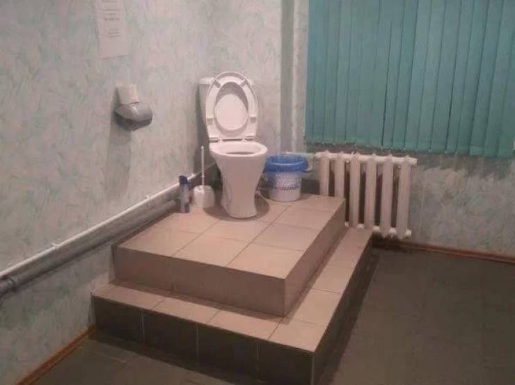 이들은 확실히 최고의 화장실이 아니다 ...