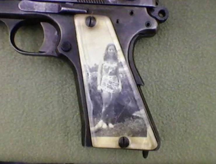 WWII “Sweetheart” Pistols With Grips Made Of Downed Plane Parts