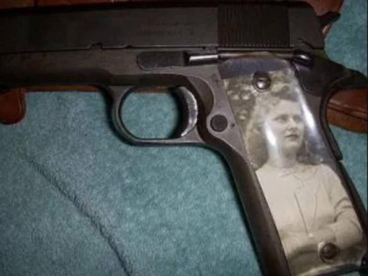 WWII “Sweetheart” Pistols With Grips Made Of Downed Plane Parts