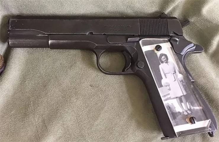 WWII “Sweetheart” Pistols With Grips Made Of Downed Plane Parts