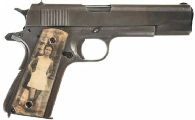 WWII “Sweetheart” Pistols With Grips Made Of Downed Plane Parts