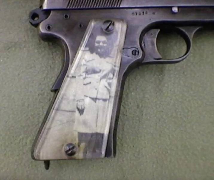 WWII “Sweetheart” Pistols With Grips Made Of Downed Plane Parts