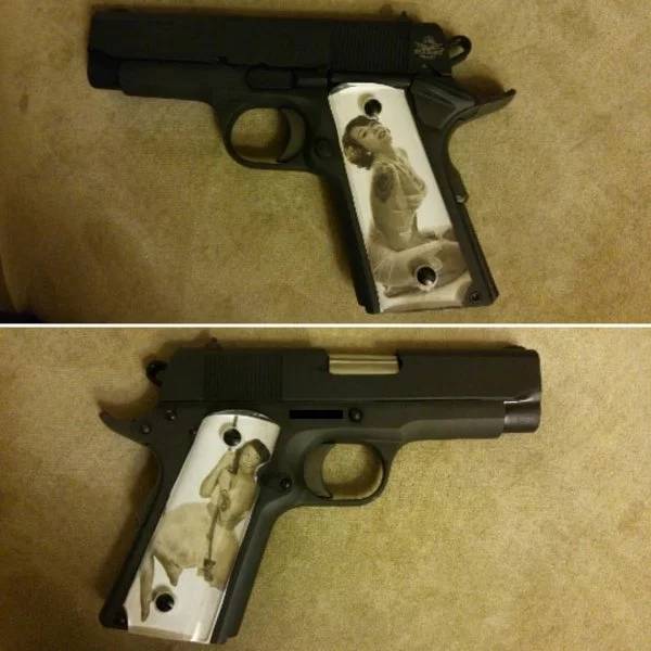 WWII “Sweetheart” Pistols With Grips Made Of Downed Plane Parts