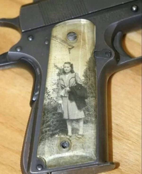 WWII “Sweetheart” Pistols With Grips Made Of Downed Plane Parts