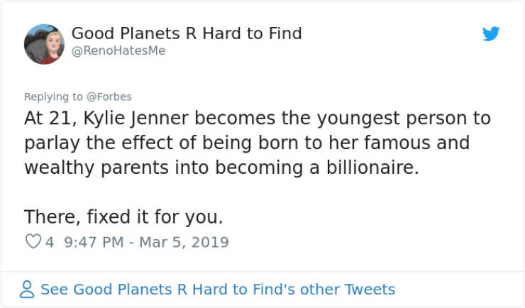 Internet Reacts To Kylie Jenner Being Called The Youngest “Self-Made” Billionaire