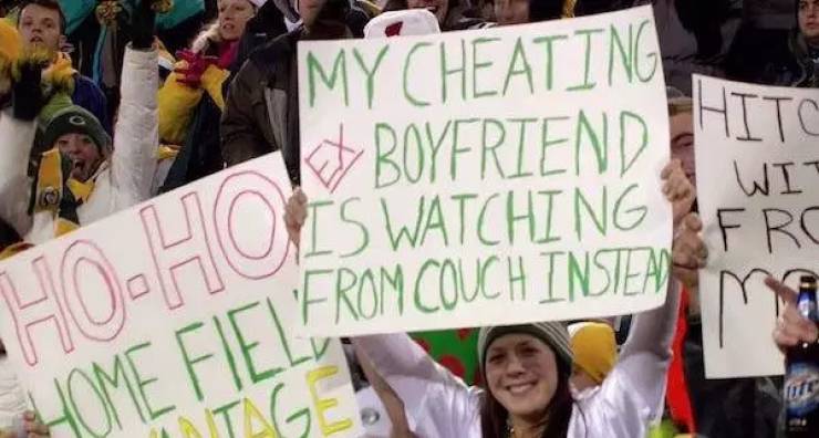Sports Fans Gotta Be Original With Their Signs