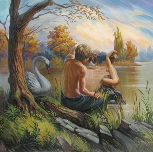 Ukrainian Artist Masterfully Uses Optical Illusions To Draw Famous People Of The Past