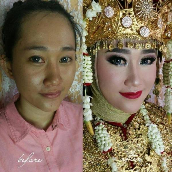 Asian Brides Look Somewhat Unnatural With Their Wedding Makeup On