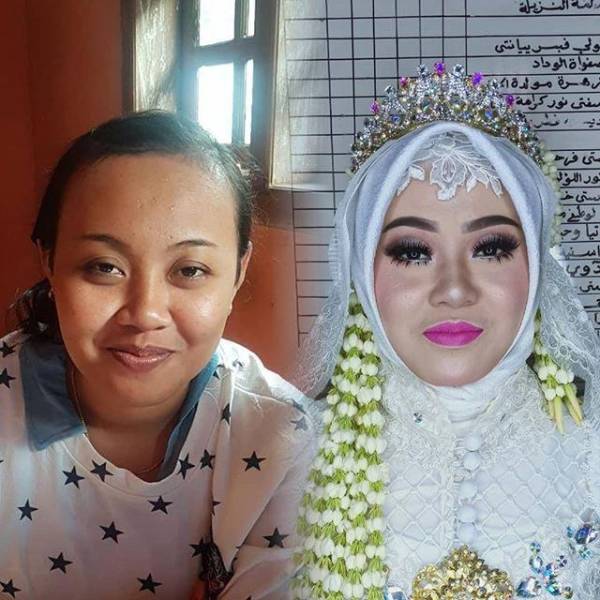 Asian Brides Look Somewhat Unnatural With Their Wedding Makeup On