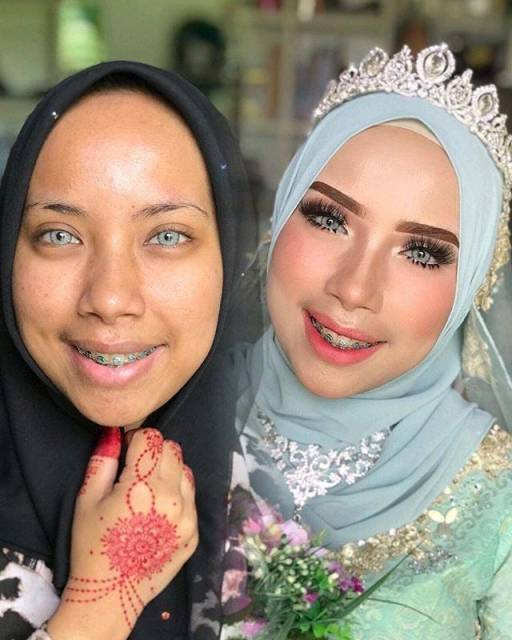 Asian Brides Look Somewhat Unnatural With Their Wedding Makeup On