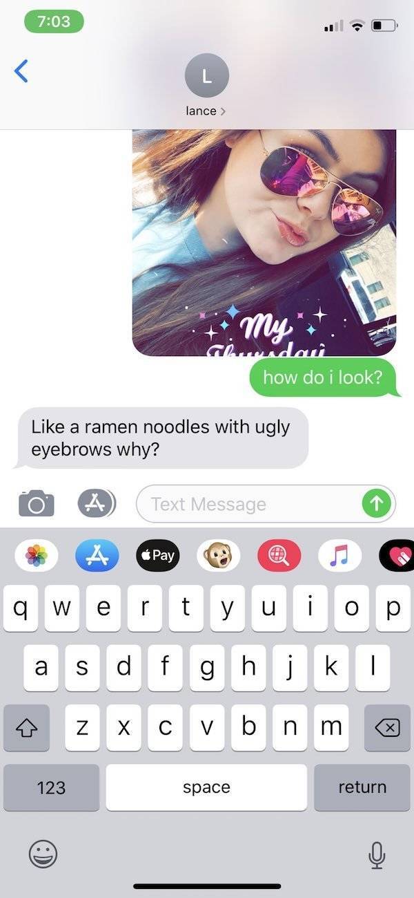 Never Ask Your Brother How You Look