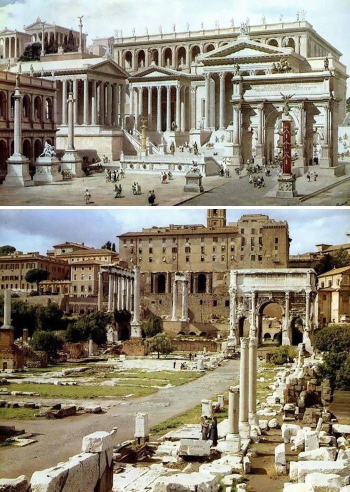 How Ancient Roman Structures Changed Since Their Prime