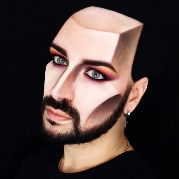Artist Uses Makeup To Create 3D Optical Illusions