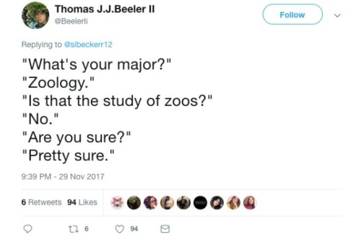 So, What’s Your Major, You Say?