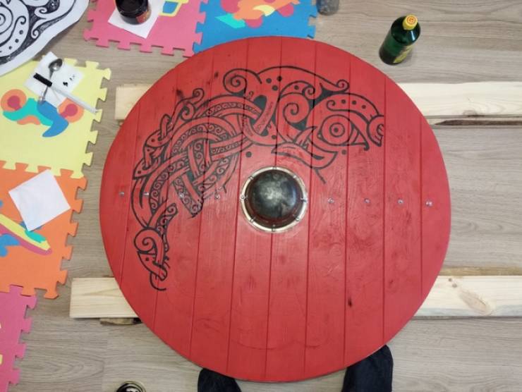 A Majestic DIY Shield Made In Viking Style