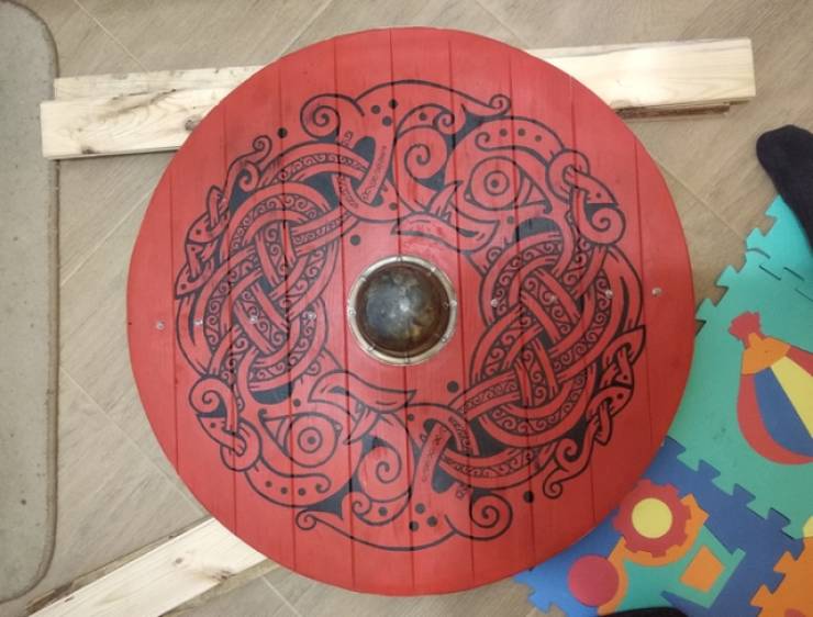 A Majestic DIY Shield Made In Viking Style