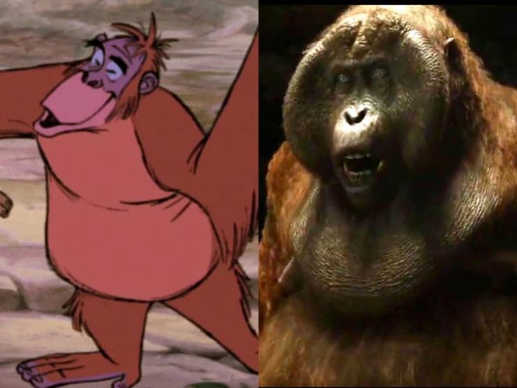 Disney Live Action Movie Characters Vs. Their Animated Prototypes