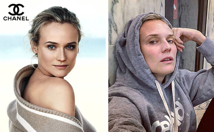 How Cosmetics Brand Faces Look Without Layers Of Makeup