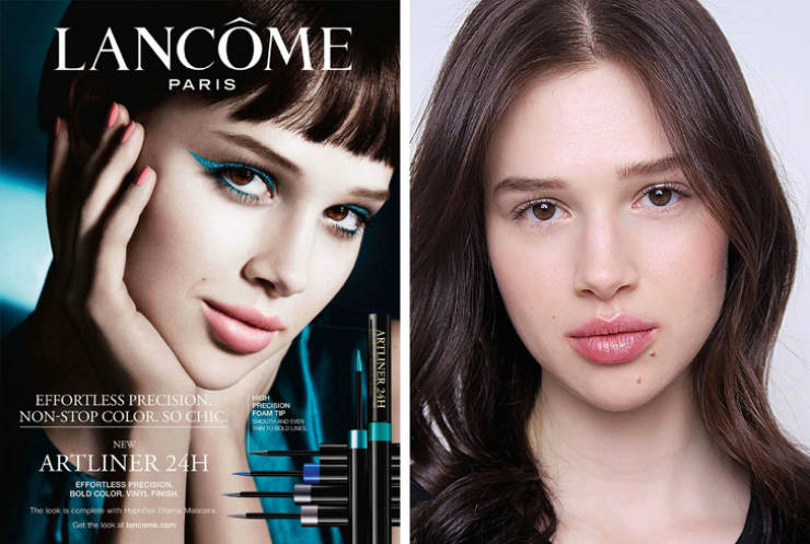 How Cosmetics Brand Faces Look Without Layers Of Makeup