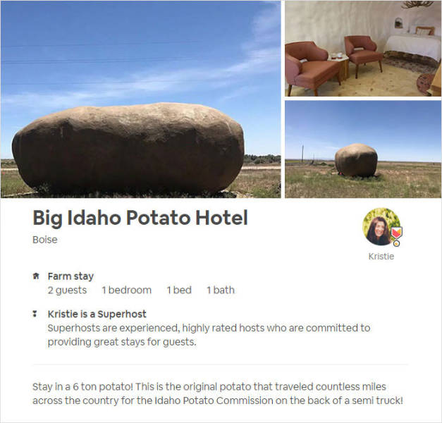 Fulfill Your Dreams Of Living Inside A Big Potato!