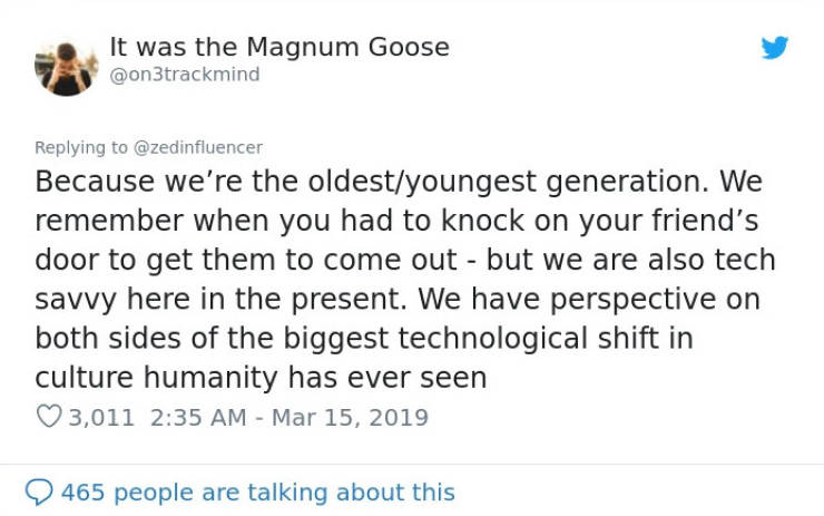 Guy Explains Why Millenials Are Such A Special Generation
