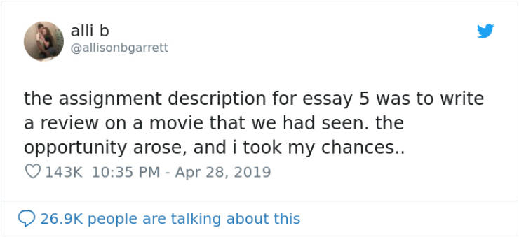 Student Nails A Movie Review Essay In One Sentence