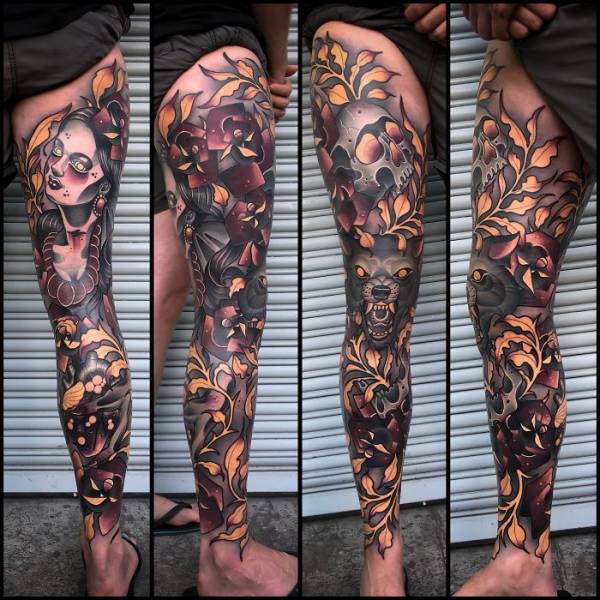Some Of The Most Incredible Leg Tattoos