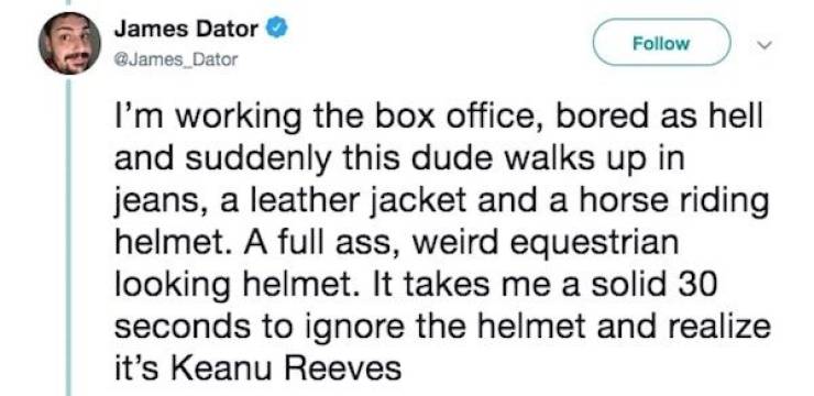 Yet Another Amazing Story About Keanu Reeves