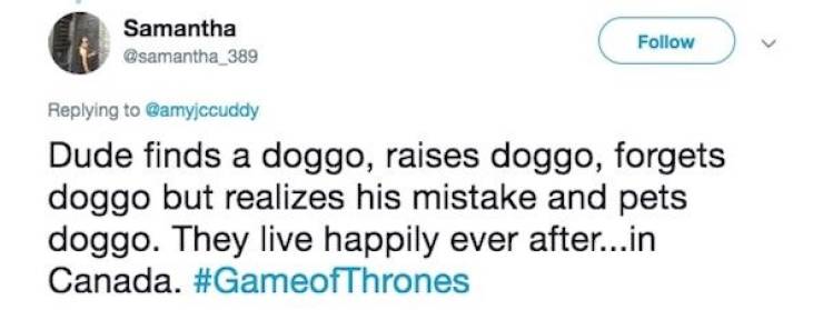 “Game Of Thrones” Explained In One Tweet