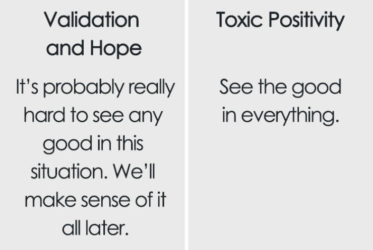 So What’s The Difference Between Support And “Toxic Positivity”?