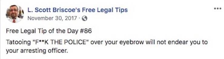 Free Legal Tips Are Not Always Useful