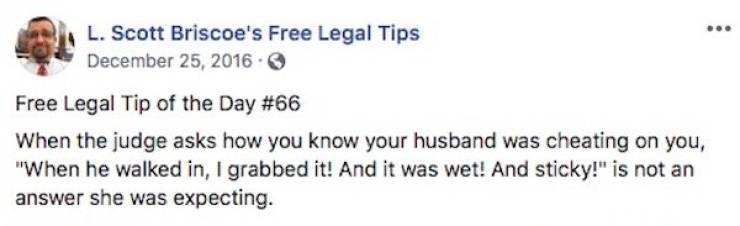 Free Legal Tips Are Not Always Useful