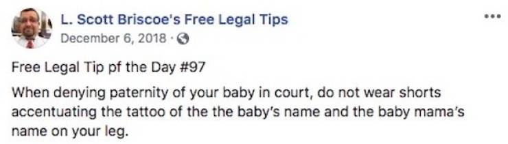 Free Legal Tips Are Not Always Useful