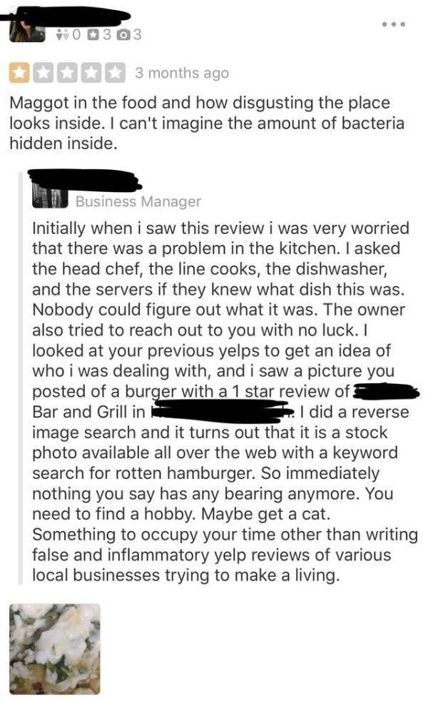 If You Own A Restaurant, You Should Be Ready For Bad Reviews