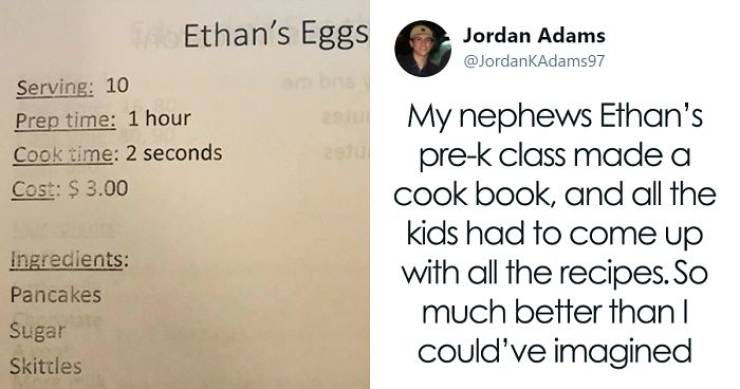 Toddlers Seem To Be The Best Cooking Recipe Writers!