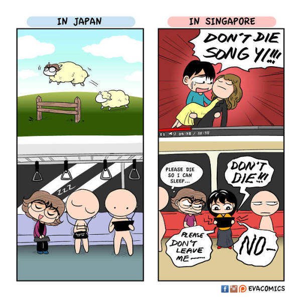 Guy Draws Comics To Show How Culturally Different Japan Is From Other Countries