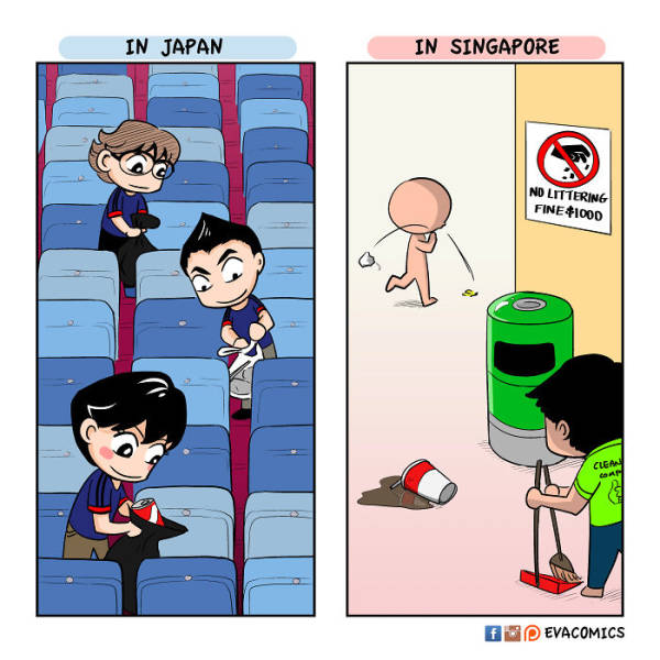 Guy Draws Comics To Show How Culturally Different Japan Is From Other Countries