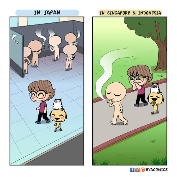 Guy Draws Comics To Show How Culturally Different Japan Is From Other Countries