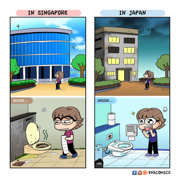 Guy Draws Comics To Show How Culturally Different Japan Is From Other Countries