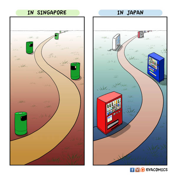 Guy Draws Comics To Show How Culturally Different Japan Is From Other Countries