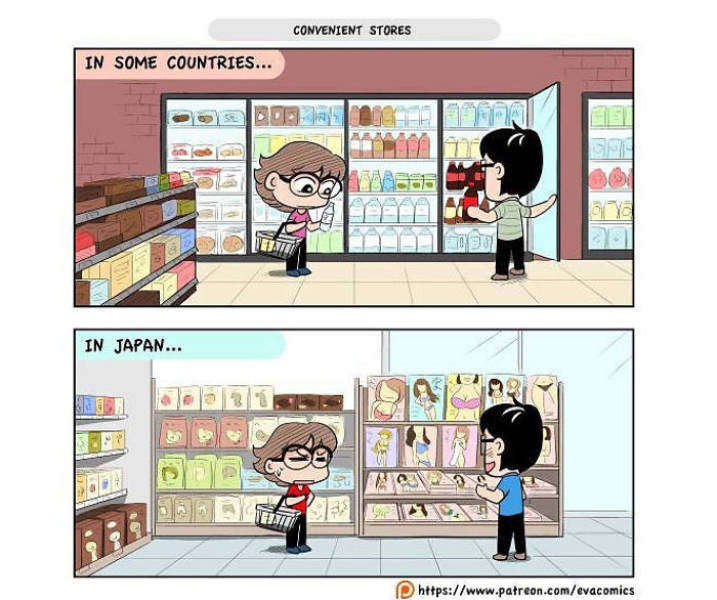 Guy Draws Comics To Show How Culturally Different Japan Is From Other Countries