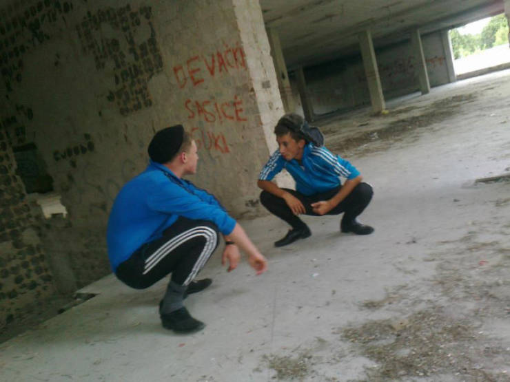 Slavs Absolutely LOVE Squatting In Tracksuits