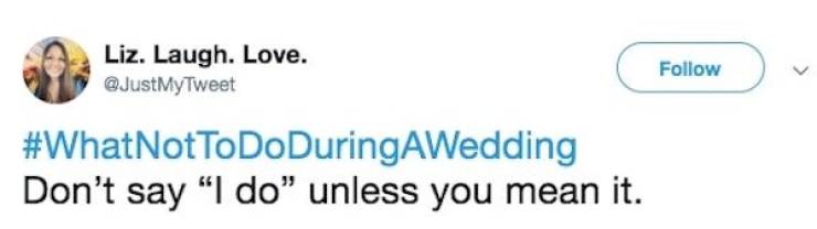 Don’t Do This During A Wedding