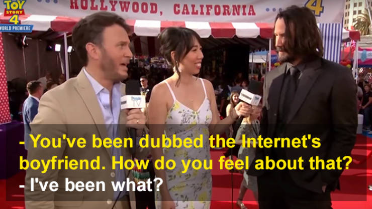 Keanu Reeves Finds Out That He Is The Internet’s Boyfriend Now